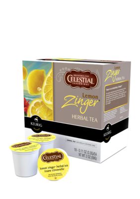 Keurig Celestial Seasonings Lemon Zinger Tea K-Cup 18 Count