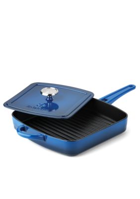 Calphalon Simply Enamel Cast Iron Blue Panini & Press - Online Only  