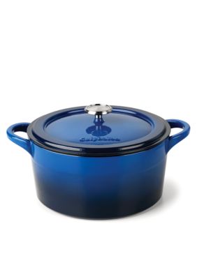 Calphalon Simply Enamel Cast Iron 7-qt. Blue Dutch Oven & Cover - Online Only