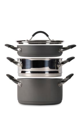 Tabletops Unlimited 4-piece Stax Living Non-Stick Multi-Function Cooking System - Casserole/Steamer Insert/Saute-use - Online Only