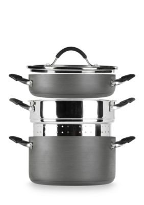Tabletops Gallery 4-piece Stax Living Non-Stick Multi-Funtion Cooking System - Dutch Oven/Pasta Insert/Saute-use - Online Only