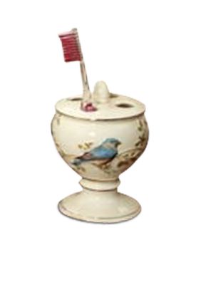 Gilded Birds Toothbrush Holder