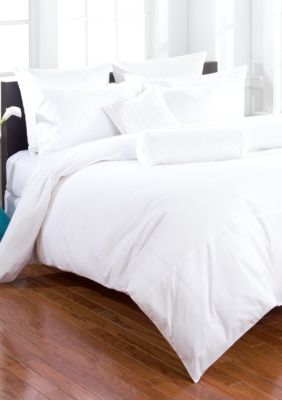 Crisp White Simplicity Stitch Queen Duvet 92-in. x 96-in.