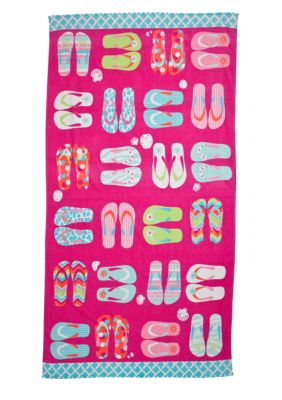 Home Accents Flip Flop Fun Beach Towel