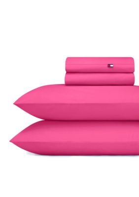 Tommy Hilfiger Petal Pink Sheet Set - Online Only