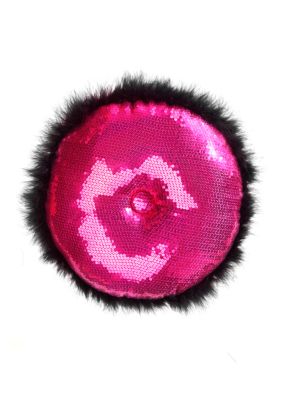 Sascha Pink/Black Square Decorative Pillow 16-in. x 16-in.