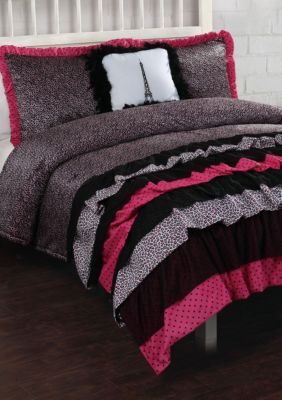 Leigh Ann Ruffle Twin Comforter Set 68-in. x 86-in. with Sham 20-in. x 26-in.