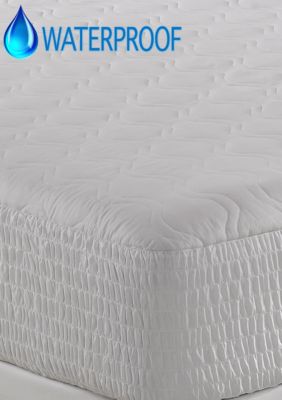 Home Accents&reg; Waterproof 100% Cotton Top Mattress Pad