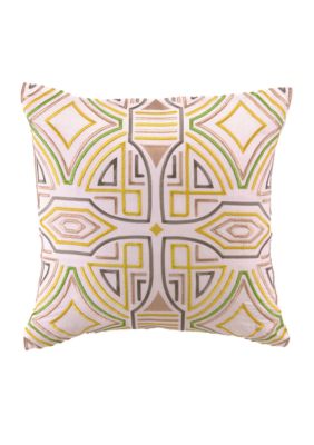 Ikat Geometric Print Decorative Pillow 20-in. x 20-in.