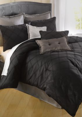 Home Accents&reg; Pintuck Bedding Collection - Black