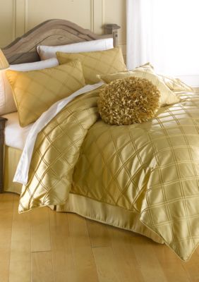 Home Accents Pintuck Bedding Collection - Gold