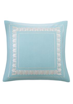 Sardinia Blue Embroidered Euro Sham 26-in. x 26-in.