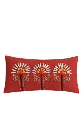 Jaipur Red Decorative Pillow 9-in. x 18-in.