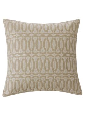 Abstract Palm Linen Geo Pillow 16-in. x 16-in.
