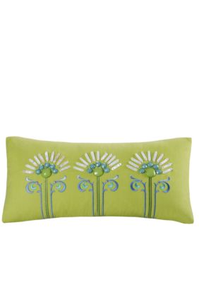 Sardinia Green Oblong Decorative Pillow 9-in. x 18-in.