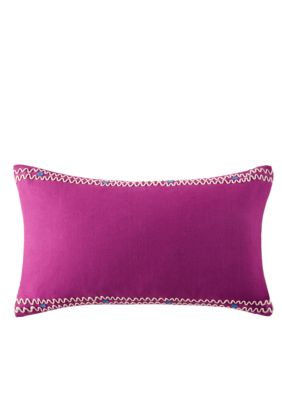 Mayan Geo Boysenberry Oblong Decorative Pillow 12-in. x 20-in.