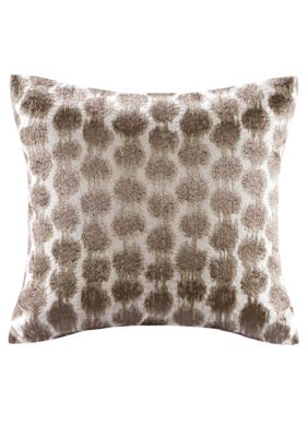 Odyssey Geometric Embroidered Pattern Decorative Pillow 16-in. x 16-in.