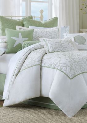Brisbane White Leaf King Comforter Set 110-in. x 96-in.