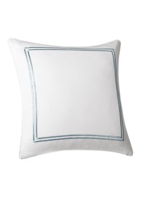 Chelsea Ivory Square Pillow with Satin Stitch 16-in. x 16-in.