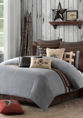 Brownstone Grey Queen Comforter Set 92-in. x 96-in.