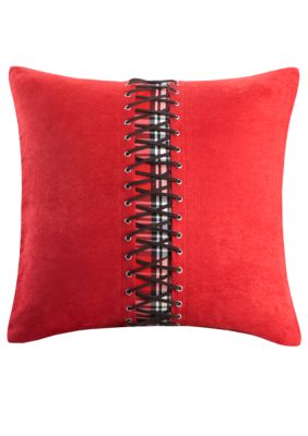 Williamsport Red Square Pillow 18-in. x 18-in.