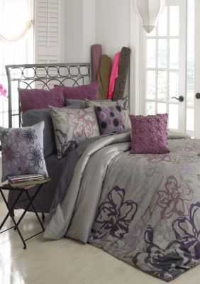 Anastasia Grey Multi Queen 3-Pc. Comforter Set 90-in. x 96-in.