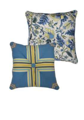 Imperial Dress Porcelain Striped Two-Sided Pillow 18-in. x 18-in.