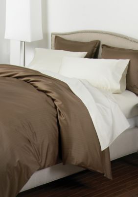 Madison Home Stripe to Solid Reversible Duvet Sets