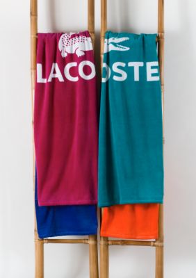 Lacoste Solid Logo Beach Towels
