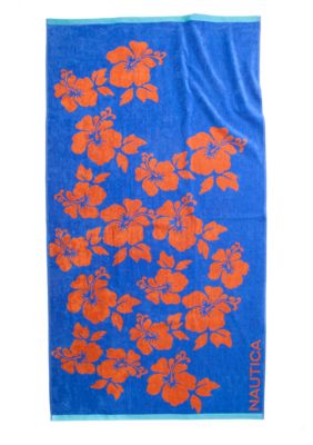 Nautica Hawaiian Floral Beach Towel