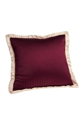 Corinthia Burgundy with Ivory Trim Euro Sham 26-in. x 26-in.