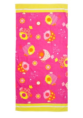 J Khaki Bubble Fish Youth Beach Towel