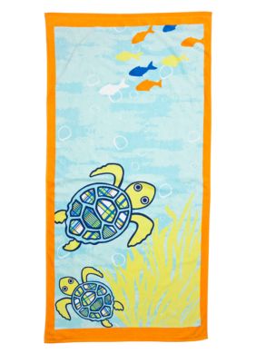 J Khaki Turtle Youth Beach Towel