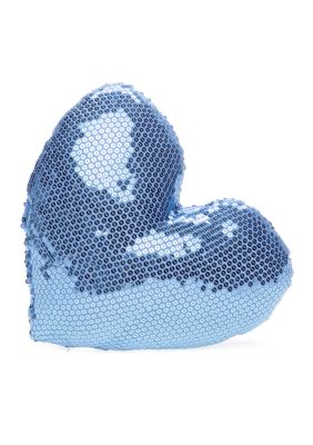 Sequin Heart Decorative Pillow