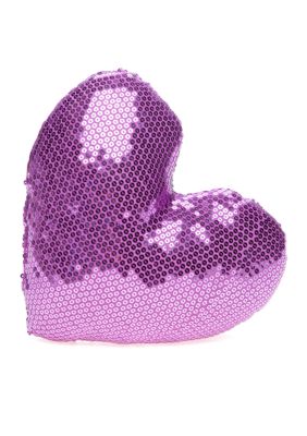 Sequin Heart Decorative Pillow