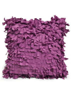 Lilac Hill Shag Decorative Pillow 16-in. x 16-in.