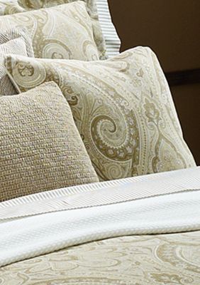 Soft Tan Desert Spa Paisley Decorative Pillow 18-in. x 18-in.