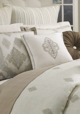 Marrakesh Natural Square Matching Print Decorative Pillow 16-in. x 16-in.