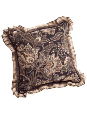 Valdosta Decorative Pillow with Striped Trim 20-in. x 20-in.