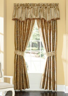 Dresser Light Khaki Drapery Panels 52-in. x 84-in. + 3-in. Header with Tie Backs