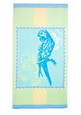 Ocean & Coast Parrot Stamp Beach Towel
