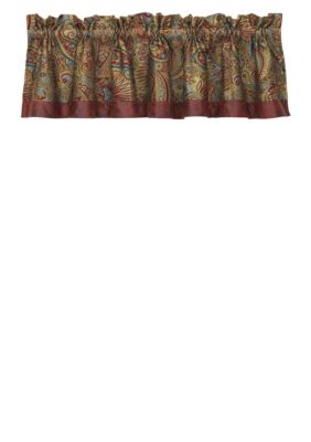 HiEnd Accents SAN ANGELO ROD POCKET VALANCE PIECED WITH PAISLEY