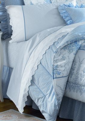 Sophia Twin Sheet Set - Flat 96-in. x 66-in., Fitted 75-in. x 39-in., Pillowcase 20-in. x 30-in.