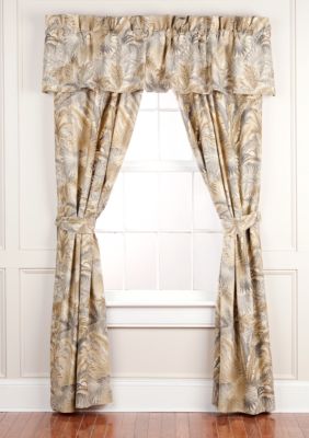 Bahamian Breeze Drapery Window Panels 84-in. x 42-in. with Tiebacks