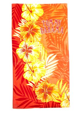 Tommy Bahama Hibiscus Orange Beach Towel