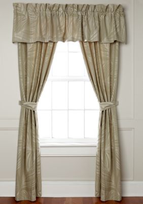 Montauk Drifter Green Drapery Panel with Tiebacks 84-in. x 42-in.