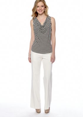 Calvin Klein Houndstooth Print Shell & Dress Pant