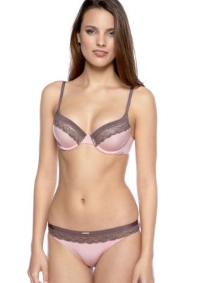 Calvin Klein Tonal Roses Demi Bra - F3307 & Tonal Roses Bikini - F3308