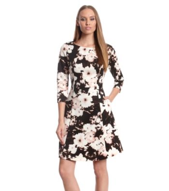vince camuto floral scuba dress