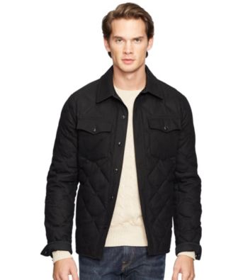 ralph lauren quilted shirt jacket